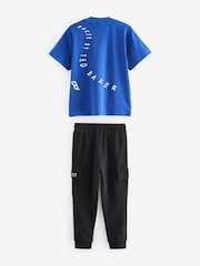 Azul - Conjunto de camiseta gráfica y pantalones de chándal 100% algodón de Baker by Ted Baker - Imagen 11 de 15