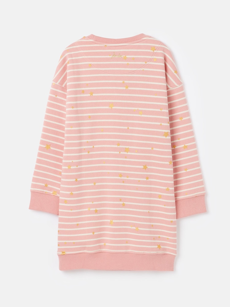 Joules Poppy Pink Striped Sweater Dress - Image 2 of 5