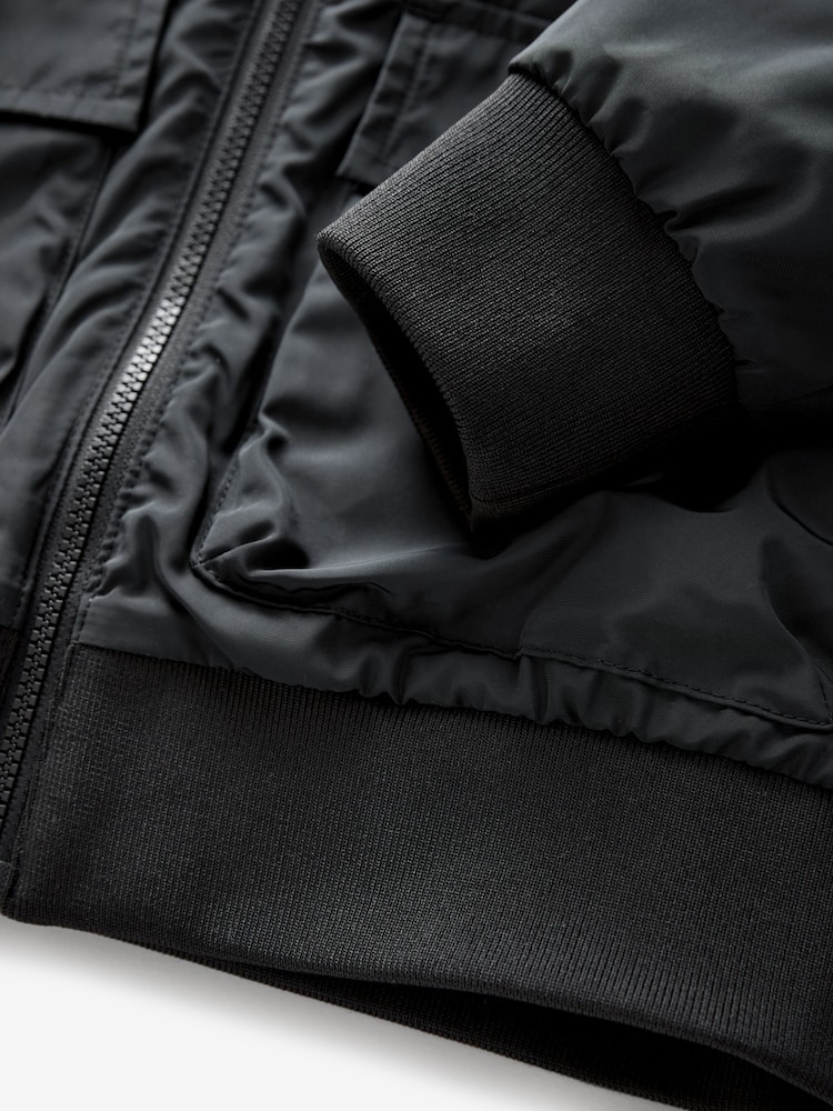 Baker by Ted Baker Nylon Bomber Black Jacket - Bild 11 von 11