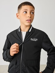 Baker by Ted Baker Nylon Bomber Black Jacket - Bild 4 von 11