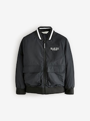 Baker by Ted Baker Nylon Bomber Black Jacket - Bild 6 von 11