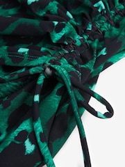 Green Leopard Ruched Side Tummy Control Swimsuit - Image 7 of 7