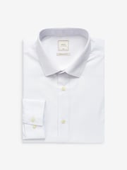 White Regular Fit Easy Care Single Cuff Oxford Smart Shirts 3 Pack - Image 2 of 3