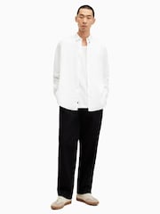 AllSaints White Cypress 100% Linen Shirt - Image 4 of 8