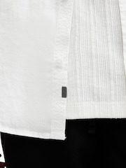 AllSaints White Cypress 100% Linen Shirt - Image 6 of 8