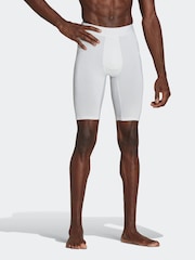adidas White Techfit AEROREADY Short Tights - Image 1 of 6