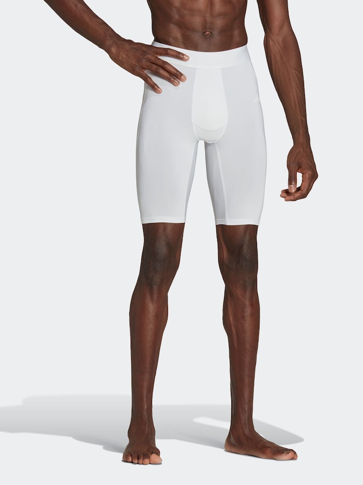 adidas White Techfit AEROREADY Short Tights - Image 1 of 6