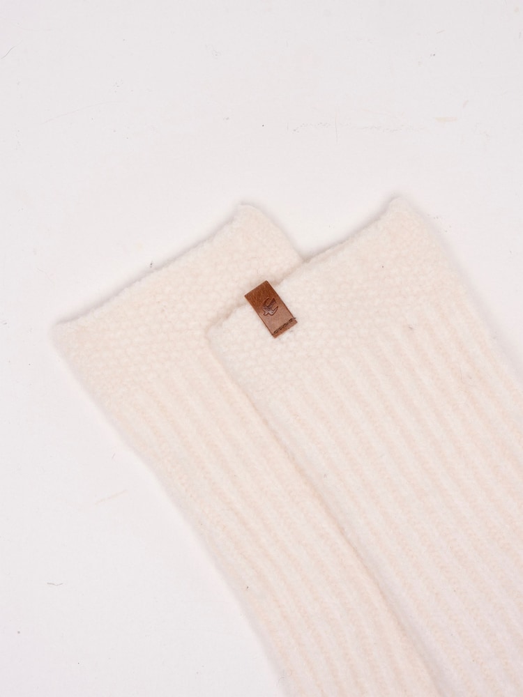 Brakeburn Cream Stellar Pointelle Rib Knitted Wrist Warmers - Image 5 of 5 Brakeburn Cream Stellar Pointelle Rib Knitted Wrist Warmers - Image 5 of 5