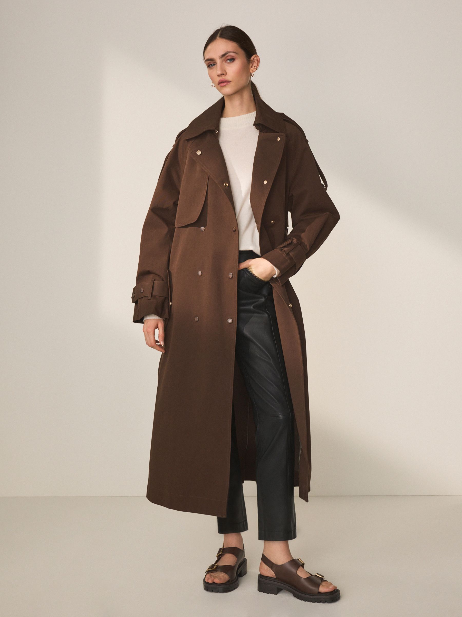 Chocolate Brown Premium Trench Coat