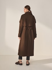 Chocolate Brown Premium Trench Coat - Image 3 of 7