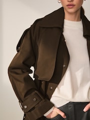 Chocolate Brown Premium Trench Coat - Image 4 of 7