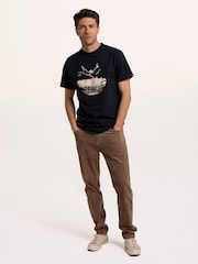 Brakeburn Blue Paddle Board Printed Cotton T-Shirt - Image 3 of 5