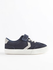 Marineblau/blau - Turnschuhe mit Chevrondesign und Klettverschluss - Bild 2 von 5
