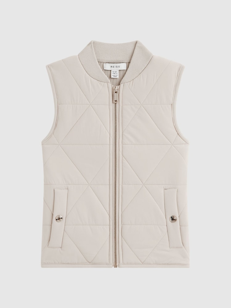 Reiss Stone Ritchie 9-14 yrs Hybrid Knitted-Quilted Gilet - Image 2 of 5