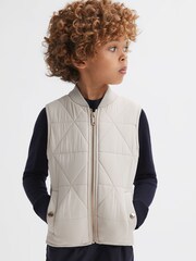 Reiss Stone Ritchie 9-14 yrs Hybrid Knitted-Quilted Gilet - Image 3 of 5