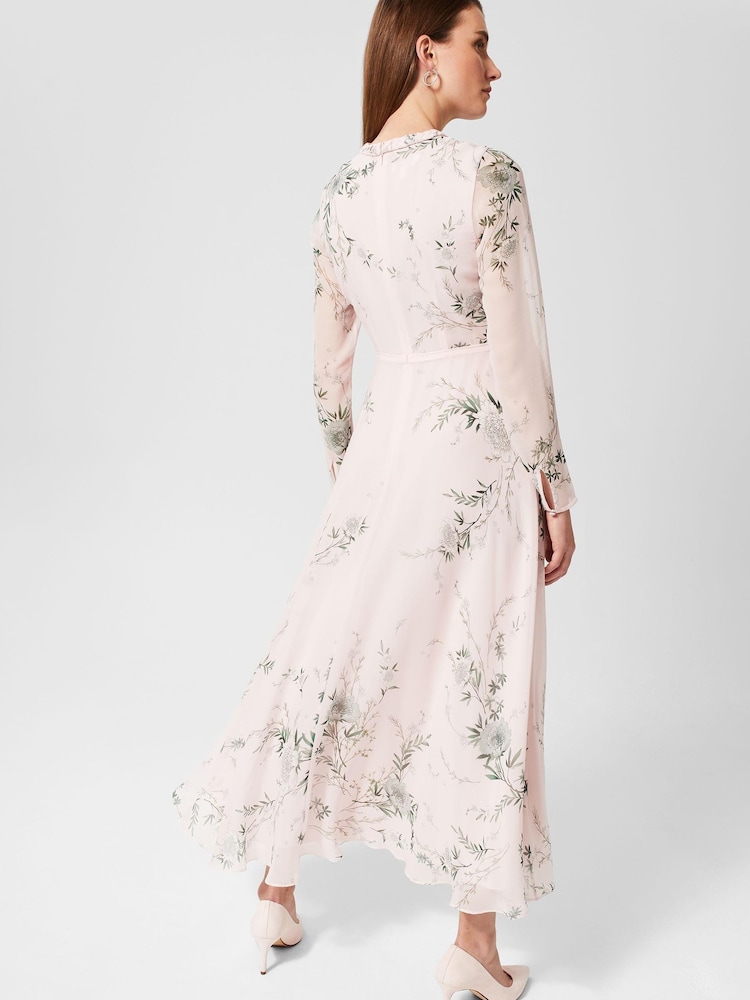 Hobbs Pink Rosabelle Silk Dress - Image 2 of 4