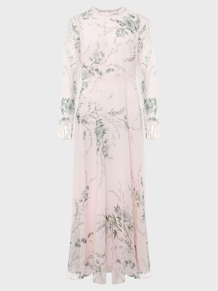 Hobbs Pink Rosabelle Silk Dress - Image 4 of 4