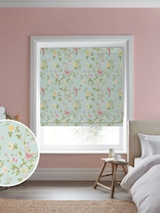 Laura Ashley Duck Egg Summer Palace Made to Measure 100% Cotton Roman Blinds - Image 1 of 5