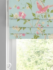 Laura Ashley Duck Egg Summer Palace Made to Measure 100% Cotton Roman Blinds - Image 2 of 5