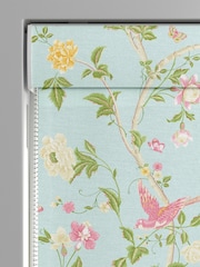 Laura Ashley Duck Egg Summer Palace Made to Measure 100% Cotton Roman Blinds - Image 3 of 5