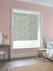 Laura Ashley Duck Egg Summer Palace Made to Measure 100% Cotton Roman Blinds - Image 4 of 5