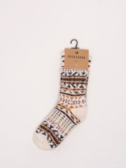 كريم - Brakeburn Nordics Fair Isle Cosy Knitted Socks - صورة 3 من 4