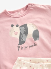 Pink Panda Baby Top And Leggings Set - Image 3 of 3
