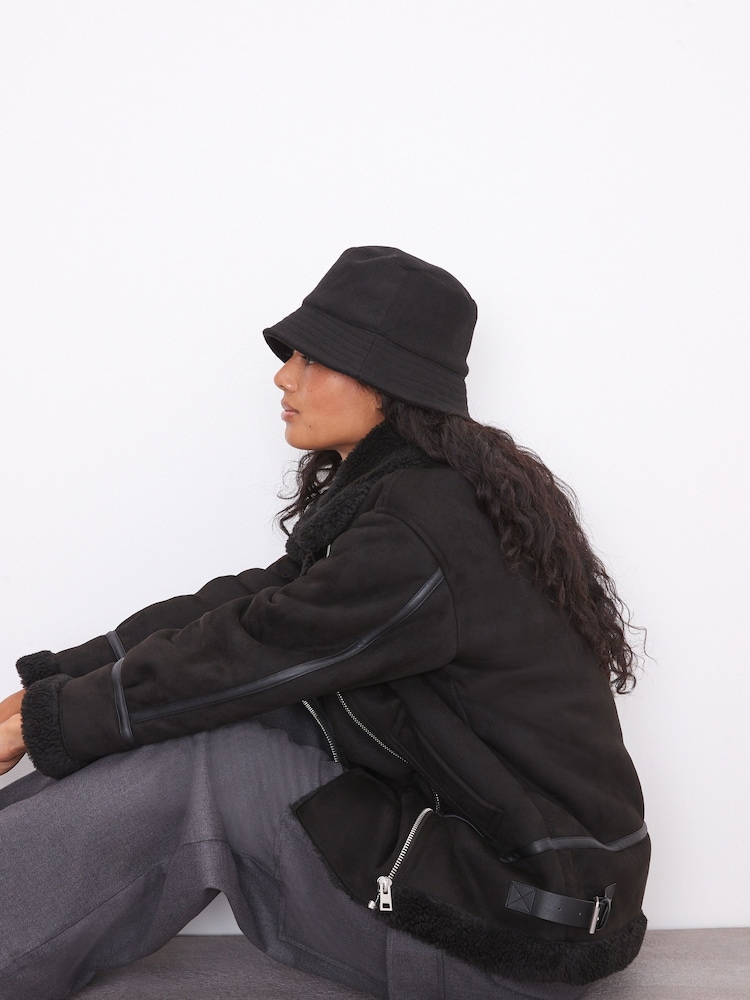 Black Felt Bucket Hat - Image 3 of 4