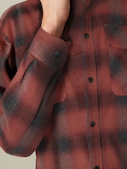 Red Twin Pocket Check Long Sleeve Shirt - Image 4 of 7