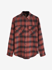 Red Twin Pocket Check Long Sleeve Shirt - Image 5 of 7