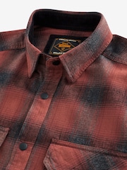 Red Twin Pocket Check Long Sleeve Shirt - Image 6 of 7