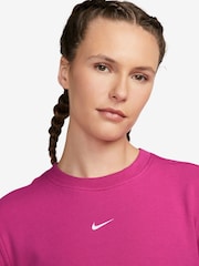 Nike Fushsia Pink Dri-FIT One Long-Sleeved Crew-Neck Top - Image 3 of 3
