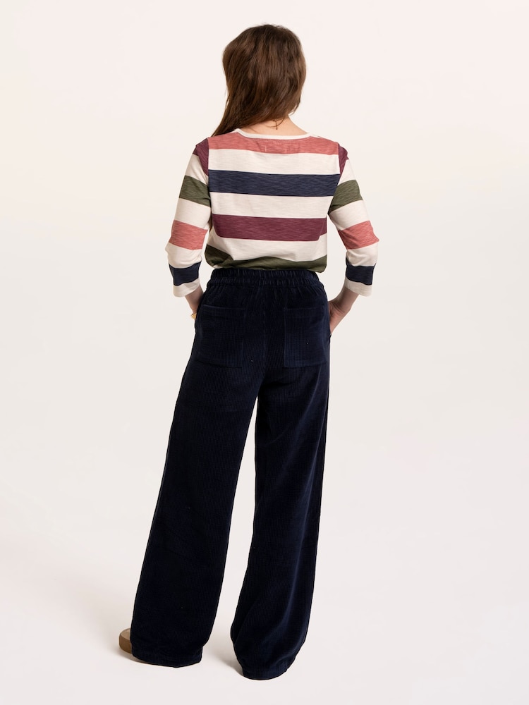 Brakeburn Lulworth Multi Colour Stripe 3/4 Sleeve T-Shirt - Obrázek 2 z 6
