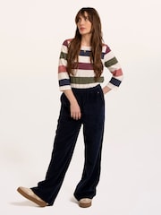 Brakeburn Lulworth Multi Colour Stripe 3/4 Sleeve T-Shirt - Obrázek 5 z 6