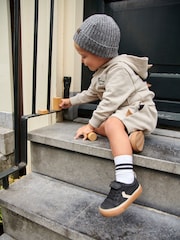 Ecru White Dino Spike 100% Cotton Zip Through and Shorts Set (3mths-7yrs) - Image 1 of 7