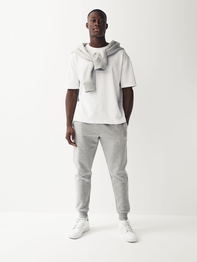 Grey Slim Fit Cotton Blend Cuffed Joggers - Image 2 of 7