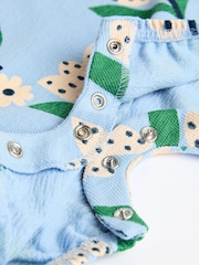 White/Blue/Red Baby Vest Rompers 3 Pack - Image 6 of 7