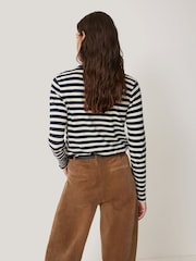 Jigsaw Blue 100% Cotton Slub Stripe T-Shirt - Image 4 of 7