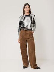 Jigsaw Blue 100% Cotton Slub Stripe T-Shirt - Image 5 of 7