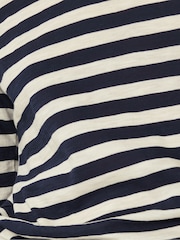 Jigsaw Blue 100% Cotton Slub Stripe T-Shirt - Image 7 of 7