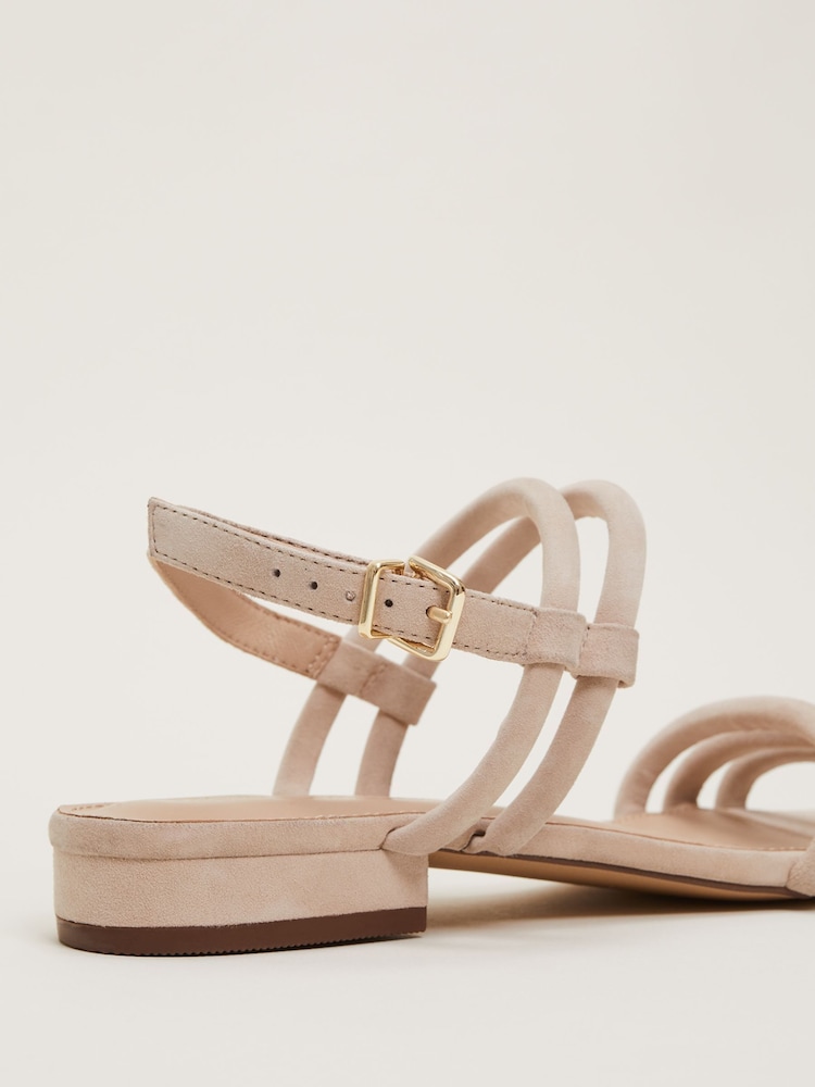Phase Eight Cream Suede Sandals - Image 7 of 7 Phase Eight Cream Suede Sandals - Image 7 of 7