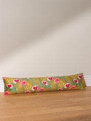 Wylder Yellow Poppy Velvet Draught Excluder Cushion - Image 1 of 2