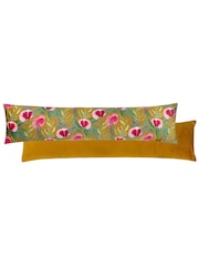 Wylder Yellow Poppy Velvet Draught Excluder Cushion - Image 2 of 2