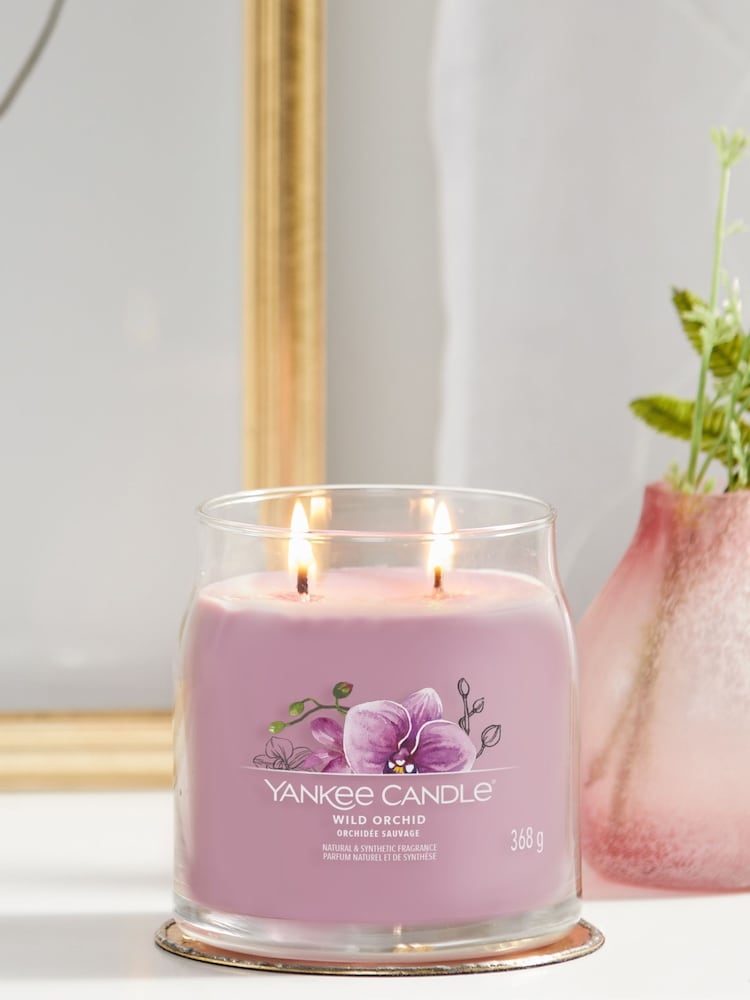 Yankee Candle Purple Signature Medium Jar Wild Orchid Scented Candle - Image 1 of 4