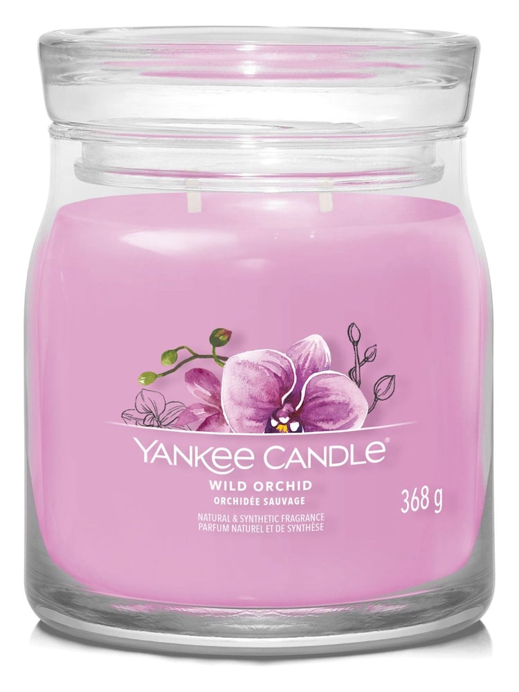Yankee Candle Purple Signature Medium Jar Wild Orchid Scented Candle - Image 2 of 4