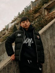Hype X Ed Hardy Kids Black Tiger Puffer Jacket - Image 1 of 9