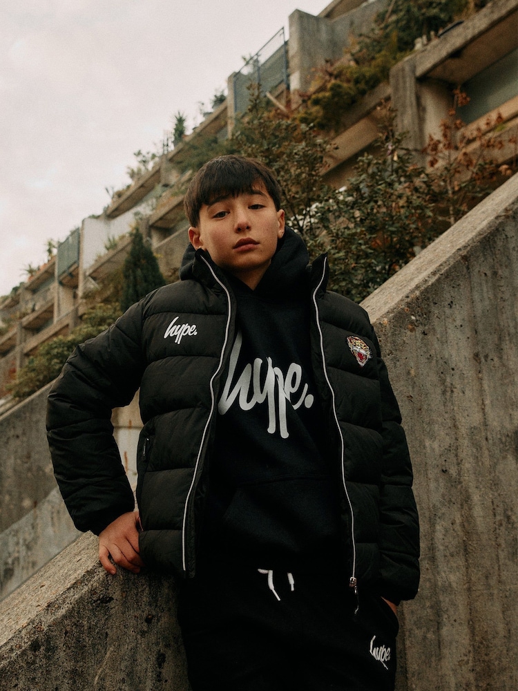 Hype X Ed Hardy Kids Black Tiger Puffer Jacket - Image 1 of 9