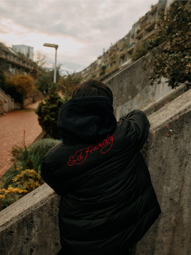 Hype X Ed Hardy Kids Black Tiger Puffer Jacket - Image 2 of 9
