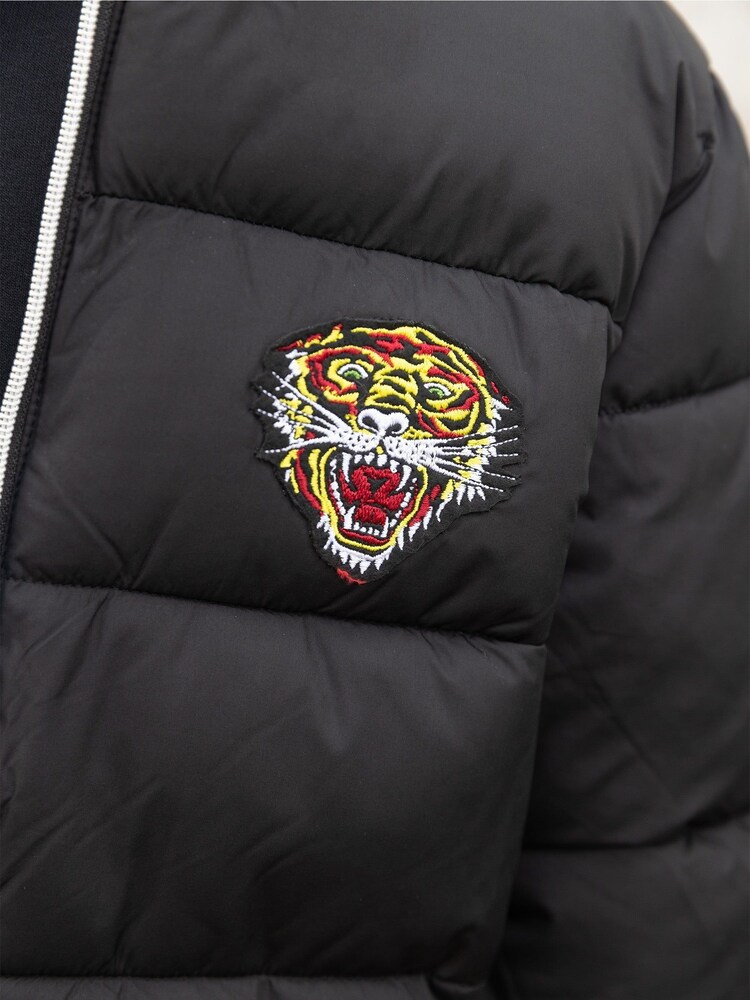 Hype X Ed Hardy Kids Black Tiger Puffer Jacket - Image 8 of 9