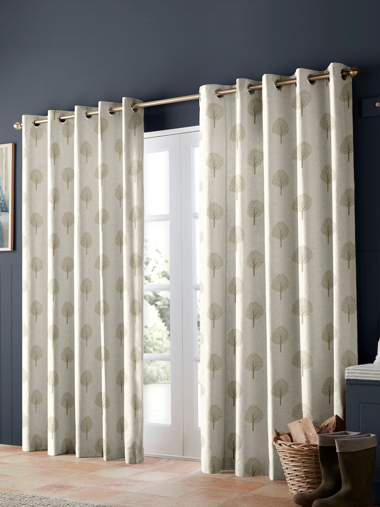 Emily Bond Linen Yew Tree Made to Measure 100% Cotton Curtains - Image 2 of 6